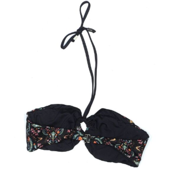 Gypsy 05 Bandeau Bikini Black Printed Paisley Bikini Top - Picture 3 of 4